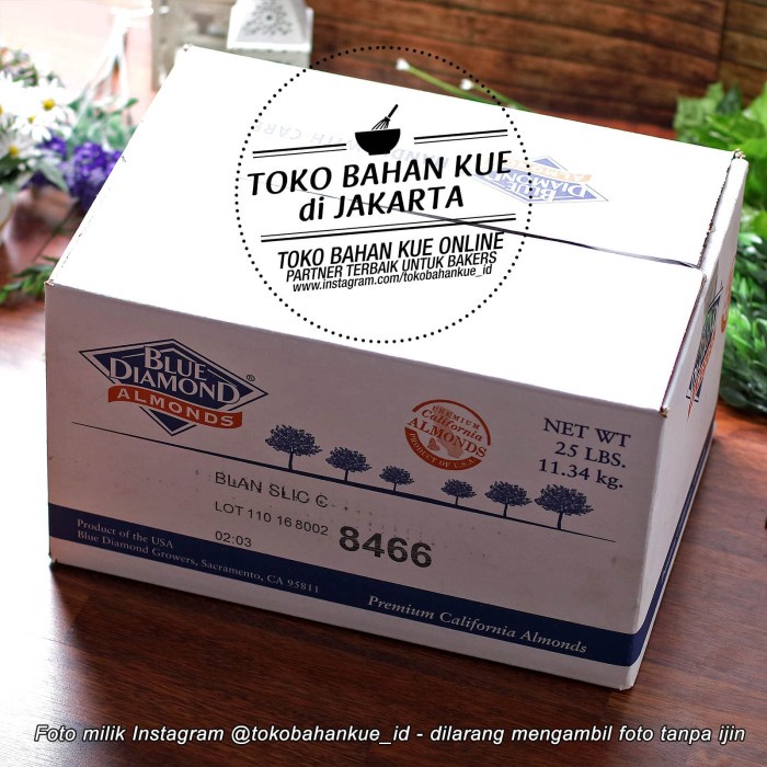 

Blue Diamond kacang Almond Sliced Almon Slice - Kacang Almond - 1KG