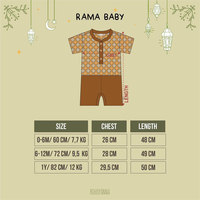 Bohopanna Rama / Malika Baby Muslim set Raya collection