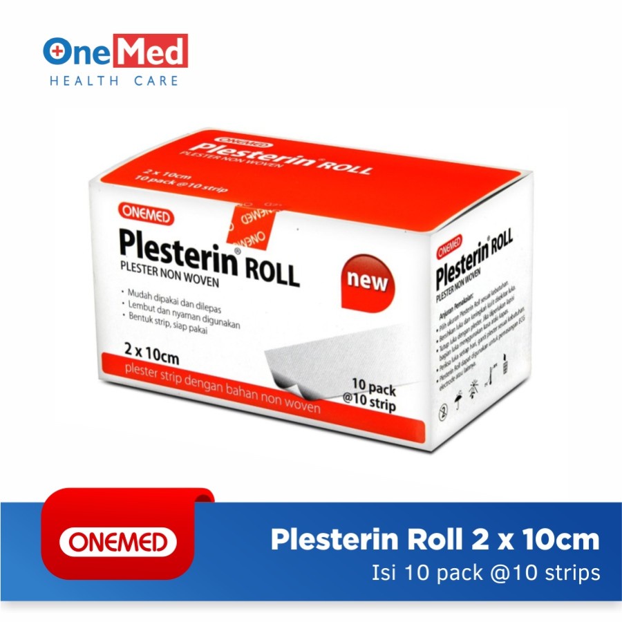 Plesterin Roll 2x10cm OneMed Box isi 10 Pack Plester Luka OJ2