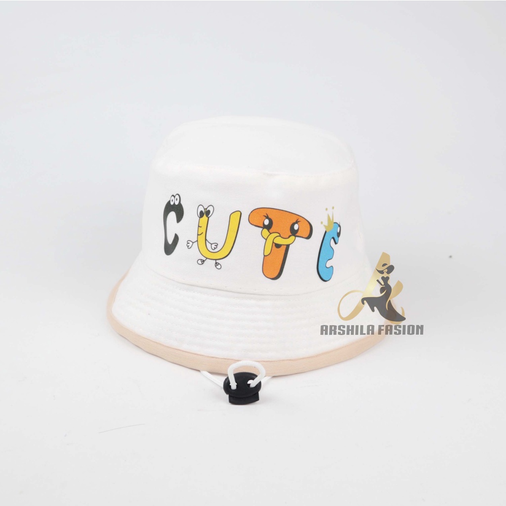 Topi Bucket Anak Perempuan Sablon GIRL