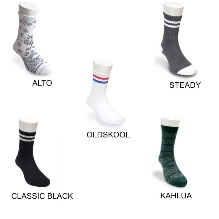 ✼ Paket crew socks 5 pasang ✥