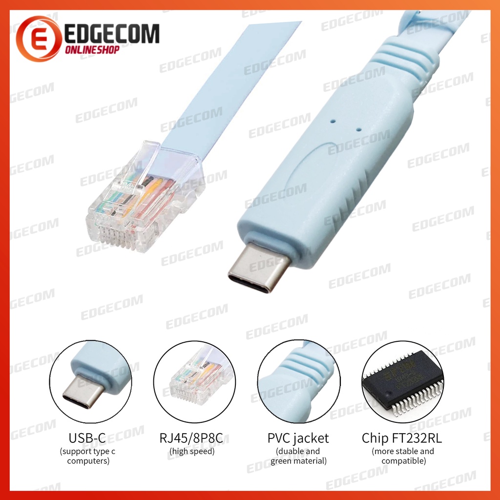 Kabel Console FTDI USB Type C to RJ45 Cisco Console Cable