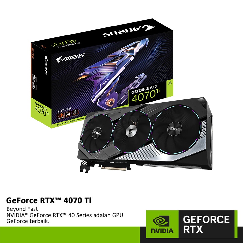 VGA GIGABYTE GeForce RTX 4070 Ti AORUS ELITE 12G | RTX 4070Ti 12GB GV-N407TAORUS E-12GD