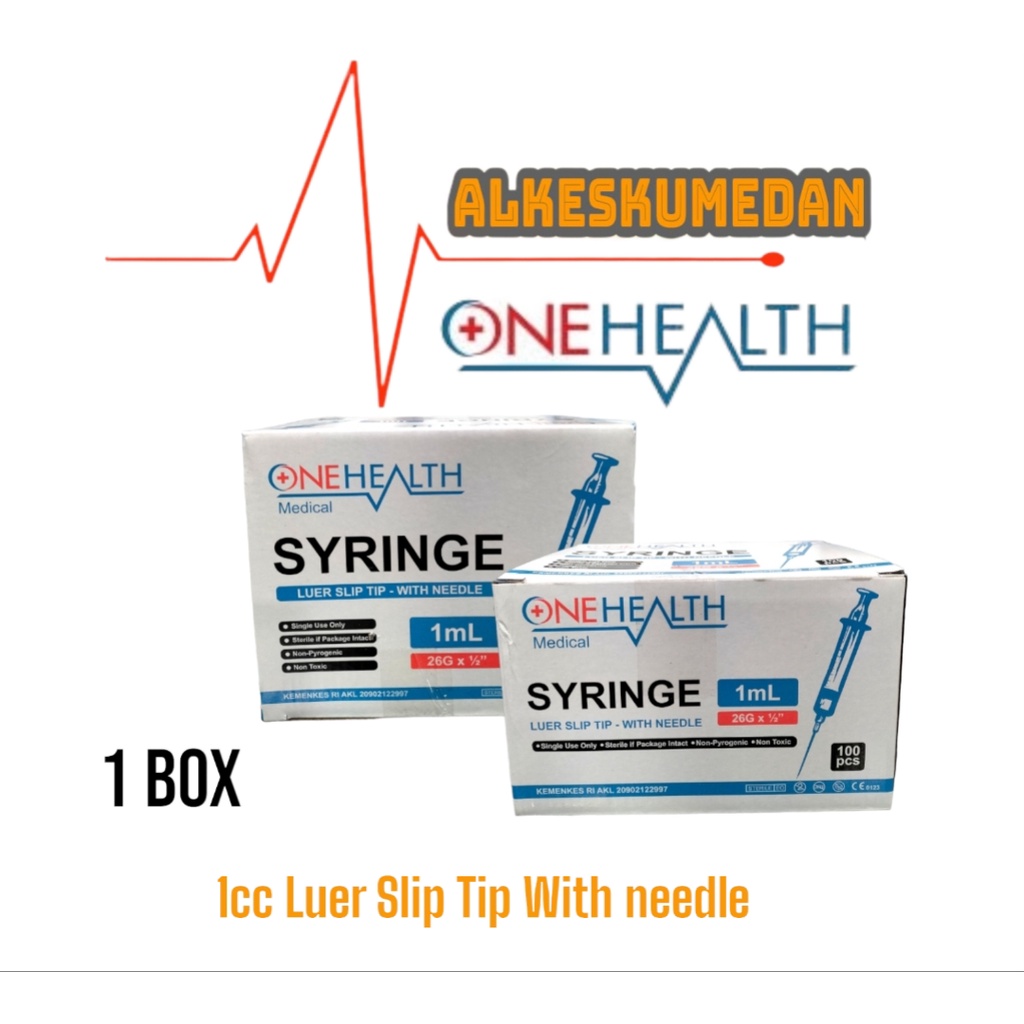 SYRINGE 1 CC ONEHEALTH BOX/SPUIT ONEHEALTH 1CC ONEHEALTH BOX