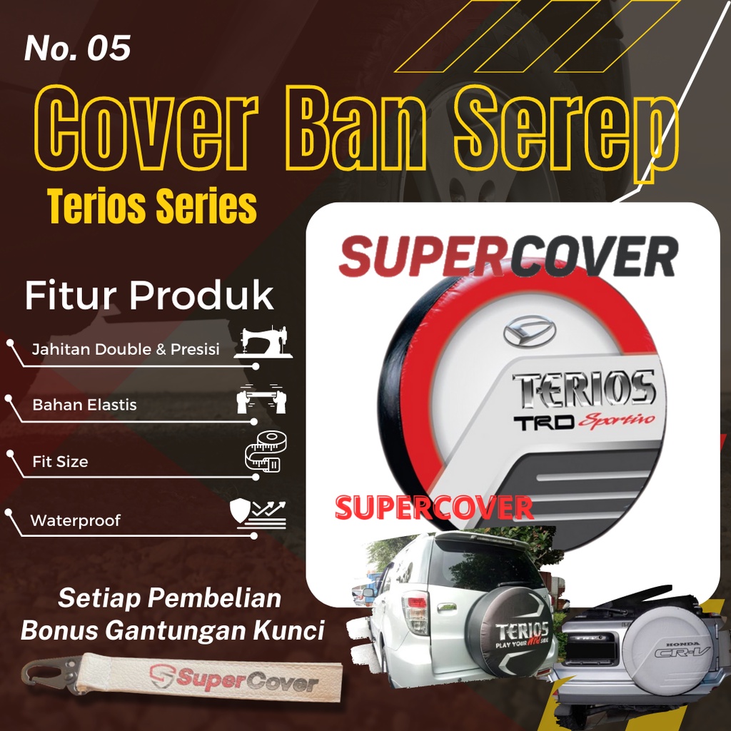 Sarung Ban Serep Daihatsu Terios Cover Ban Serep Kulit Sintetis Daihatsu Terios 05 Penutup Pelindung