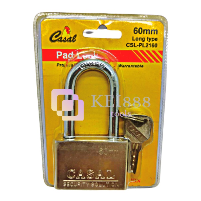 gembok panjang 60mm casal - gembok pagar panjang putih
