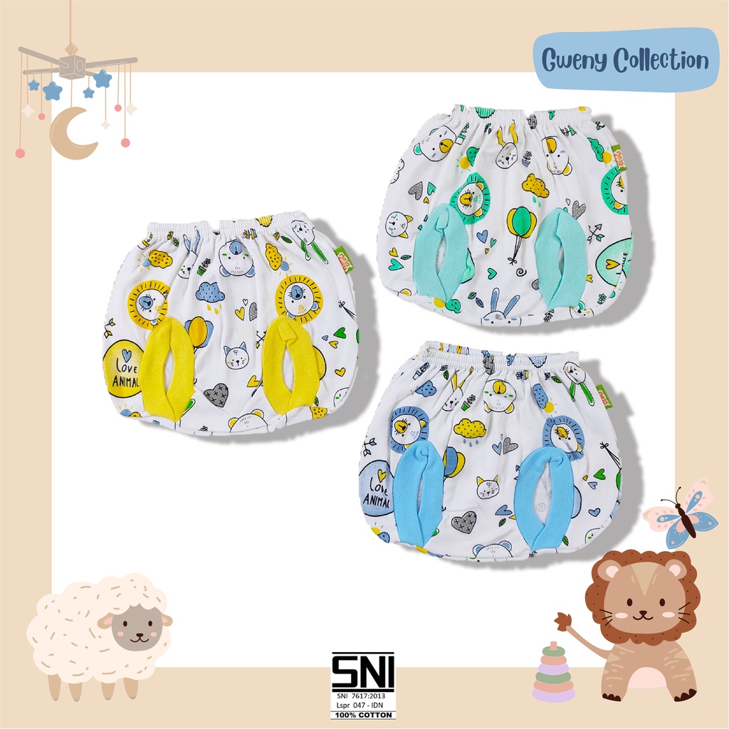 Celana Kacamata Bayi / Celana Kacamata Anak Motif Love Animal Baby Glow