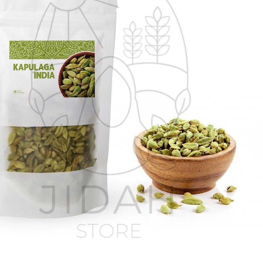 

♟ Kapulaga India Hijau 50 gr Import Green Cardamon Premium Quality kapolaga arab kering kapol ✷