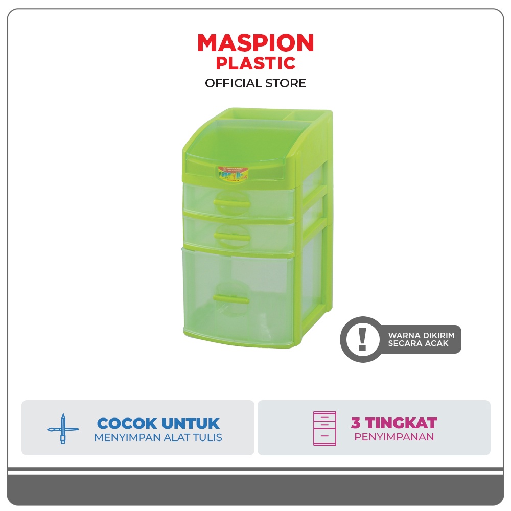 Maspion Laci Penyimpanan Mini Plastik 3 Susun Fancy Box S2L1