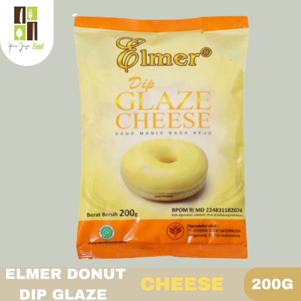 Elmer Dip Glaze Donut Saus Manis Rasa Greentea/Vista Tiramisu/Cheese/Taro/Strawberry 200g