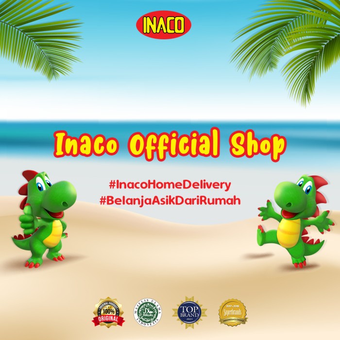 

Inaco Nata De Coco Crispy 1kg / 15 MM Besar-3pcs Free Masker