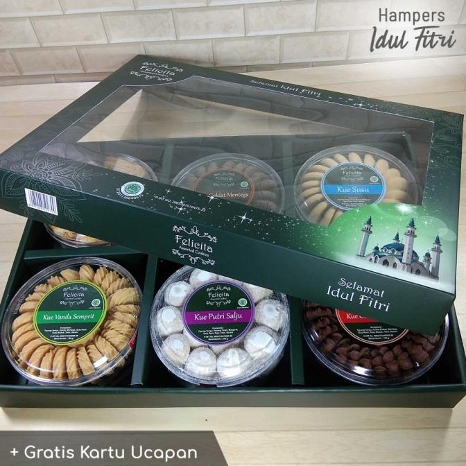 

DIJUAL PAKET HAMPERS KUE LEBARAN / PARCEL IDUL FITRI - FELICITA ISI 6 G6416BUJN