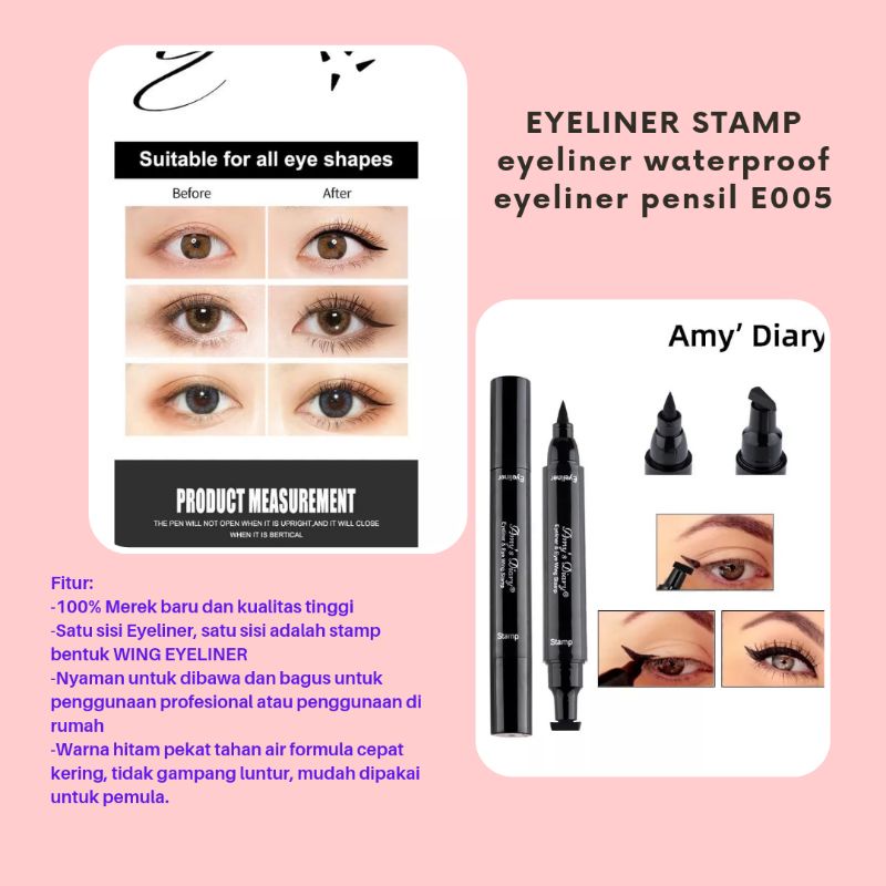 hokkiterus21 ⭐⭐⭐⭐⭐EYELINER STAMP eyeliner waterproof eyeliner pensil E005