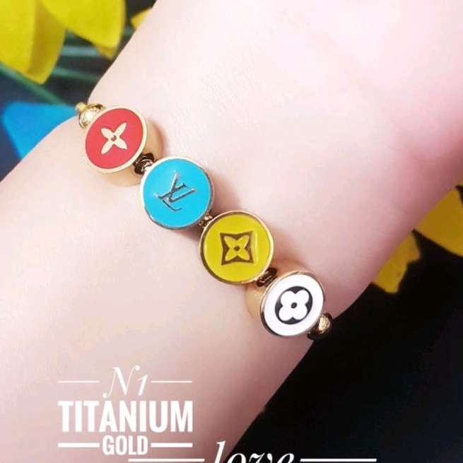 Gelang Serut Titanium Gold628