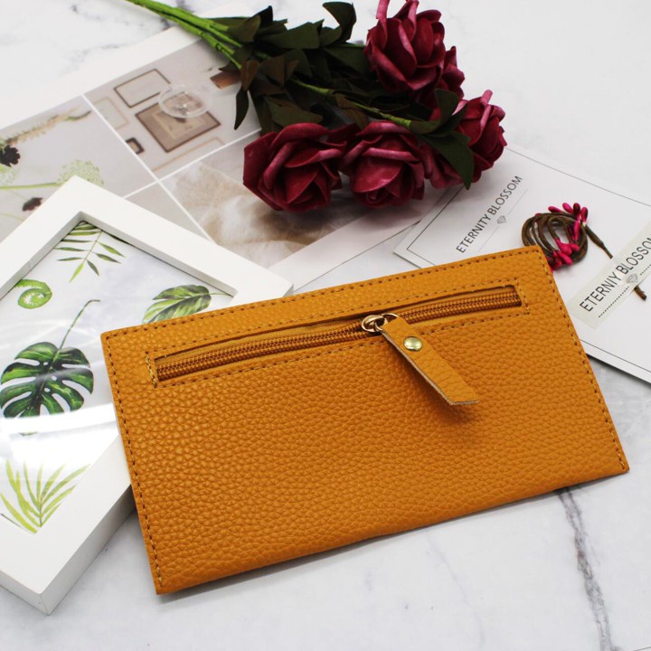 FYGALERY FYDP019 Dompet Panjang Wanita Polos Resleting Simple Woman Fashion Wallet Purse Murah