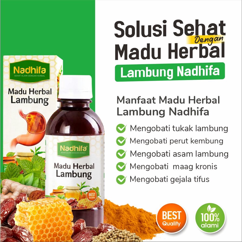 

Madu Sehat Lambung Nadhifa Special Maag Dan Typus 100% original