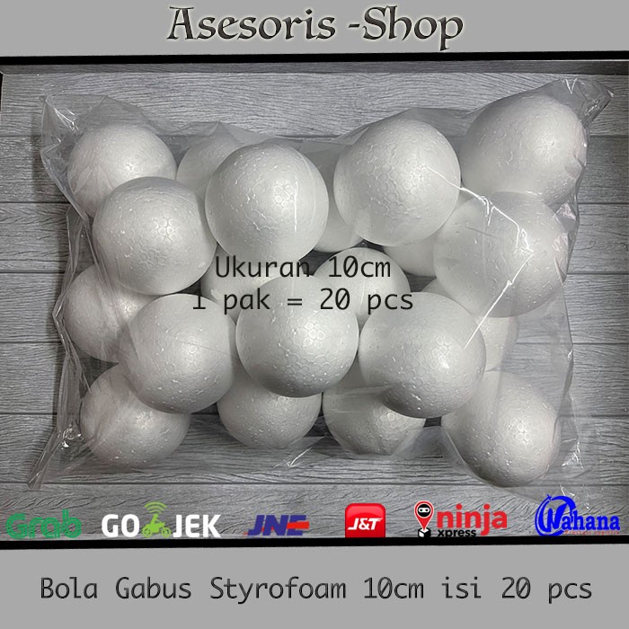 

Terlaris Cutting Bola Gabus Styrofoam Ukuran 10Cm Isi 20Pcs