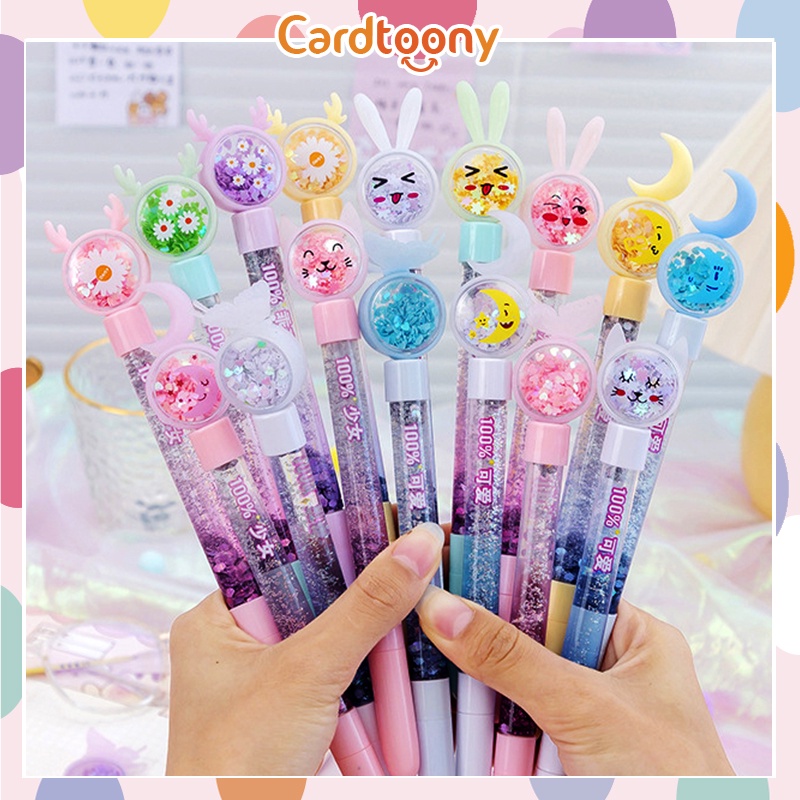 

Gel Pen Glitter Bunny Rabbit Cat Lucu Imut Pulpen Gel Ballpoint Bulpen Bolpoin Bolpoint Pena Cute