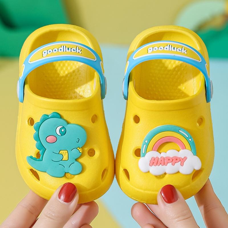 HappyOliver DINO RAINBOW 688+5 PAO2 anak Sandal slop anak laki perempuan cewek import PART2