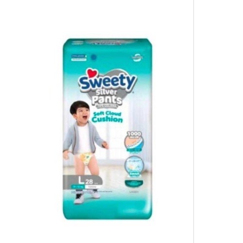 Sweety Silver Pants L28 - Popok Anak Sweety Silver Pants L28 - Popok Sekali Pakai Sweety Silver Pant