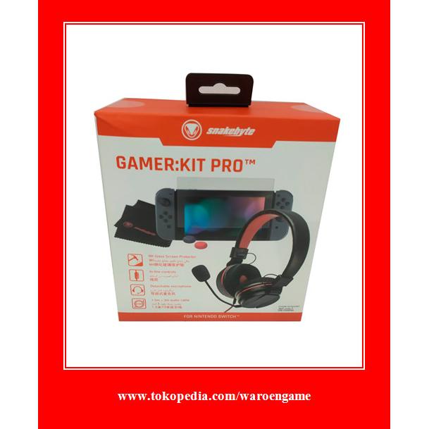 Snakebyte Gamer Kit Pro for Nintendo Switch (Headset + Temper + Caps)