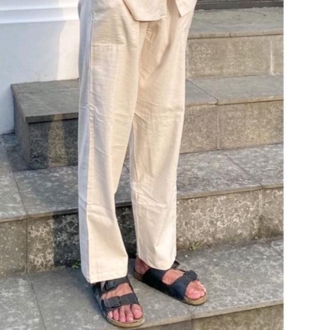 ♖ Celana Panjang Linen Pria/Linen Pants ➸