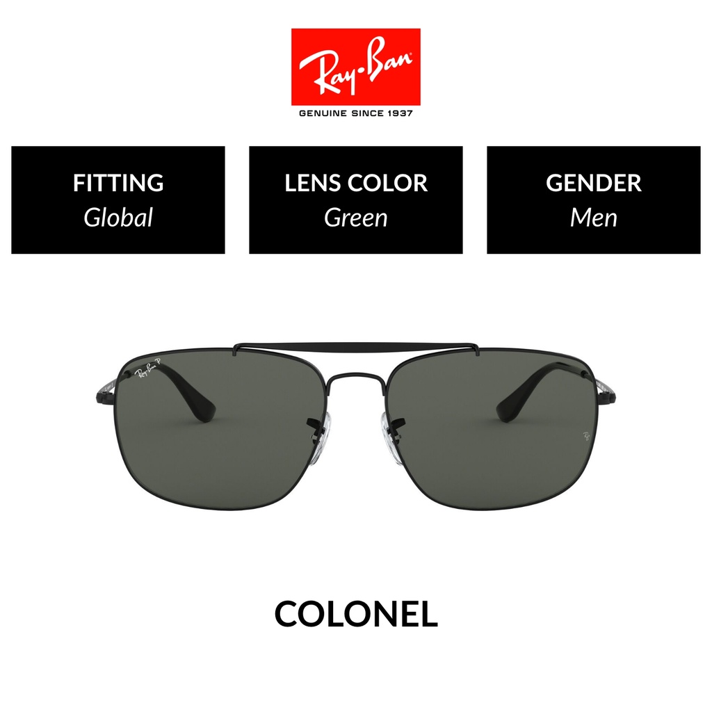 RAY-BAN The Colonel Polarized | RB3560 002/58 | Global Fitting | Sunglasses | 61mm