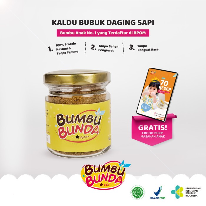 

Bumbu Bunda by Elia Kaldu Sapi Non MSG Non Pengawet Non Gulgar
