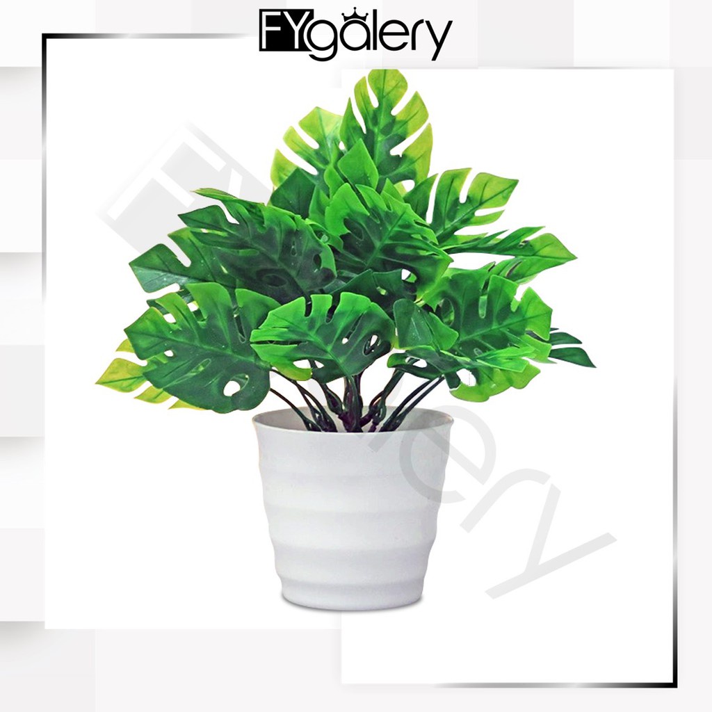 FYGALERY PT35 Pot Tanaman Hias Bunga Hias Plastik Ornamen Pot Bongsai Artificial Flower Decoration