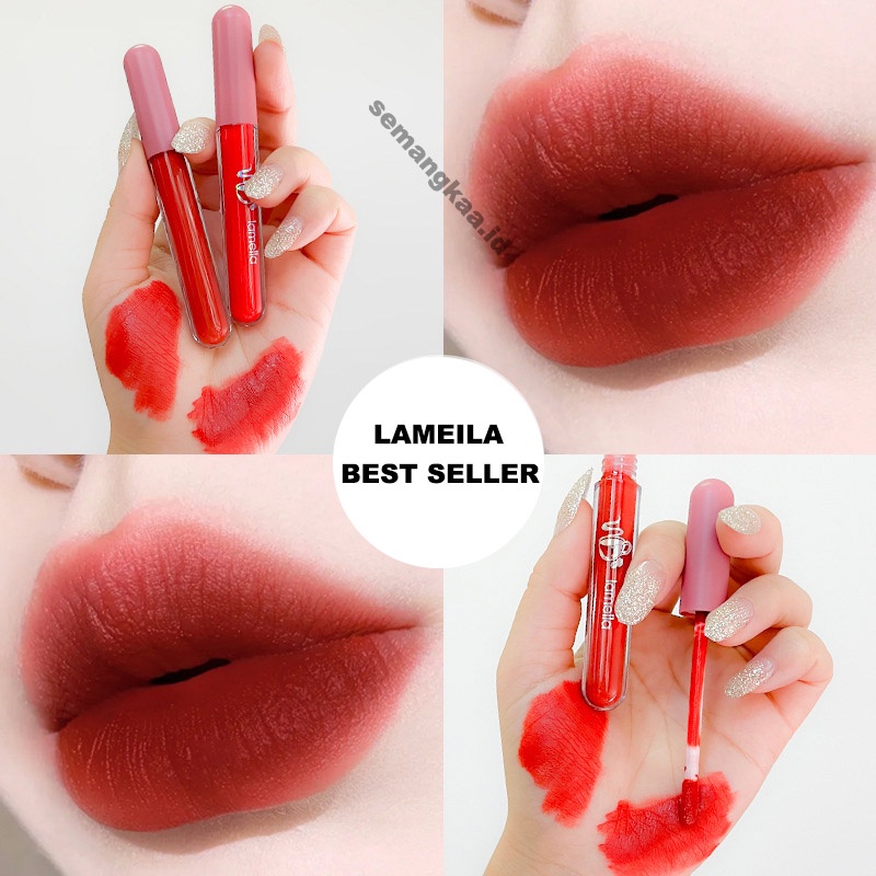 LAMEILA Lipstik Warna Nude Lip Glaze lasting Long matte Lipglos Cream LA108