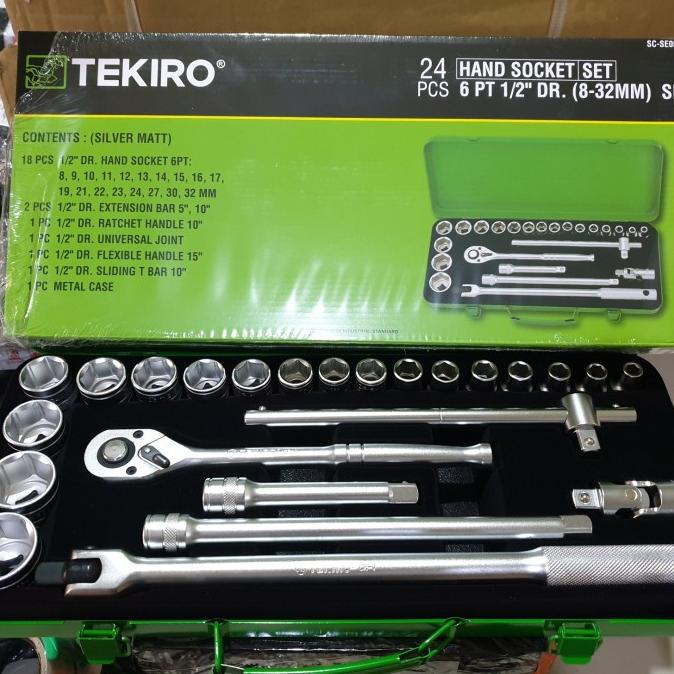 KUNCI SOK TEKIRO 24 PCS SOK SET 8 - 32 MM BOX PLASTIK