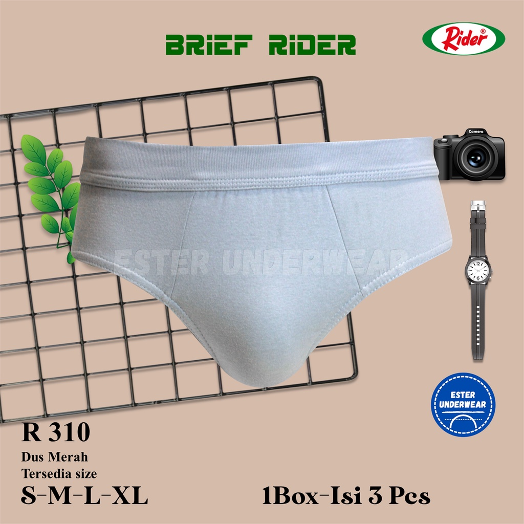 Celana Dalam Men&quot;s Brief Rider R 310M Dus Merah Isi 3Pcs/Pack