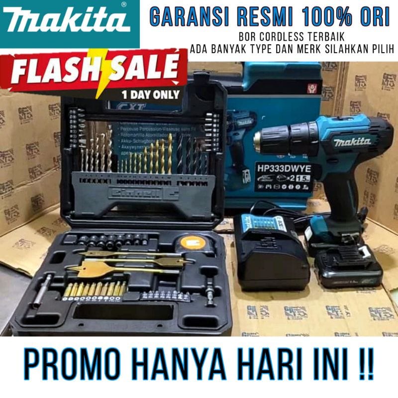 Mesin bor baterai Makita JLD 48v 13mm Tanpa kabel Cordless impact drill Bergaransi Resmi bor murah berkualitas