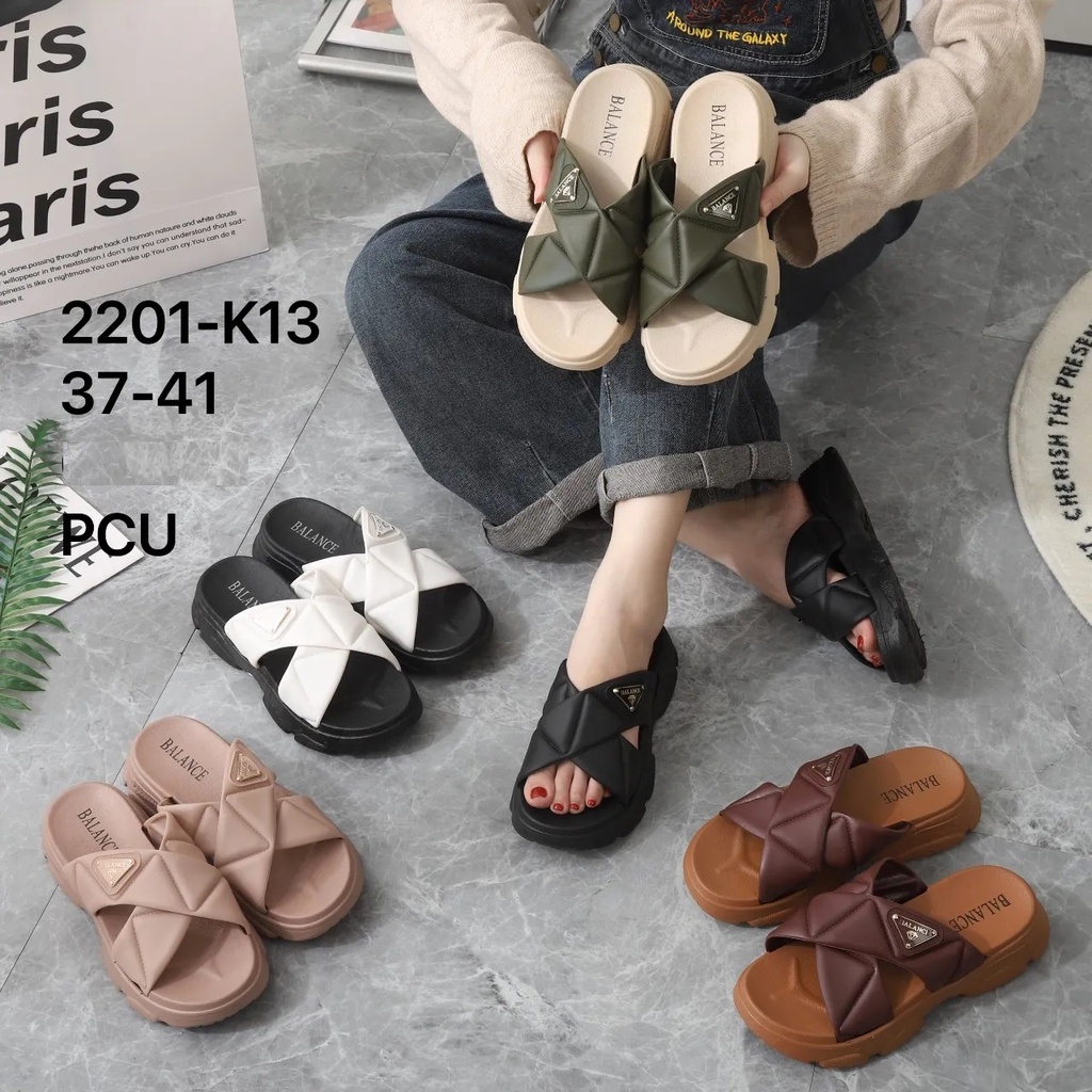 Sandal BALANCE 2201 Slop Wanita Sendal Jelly Slide Silang Selop Cewek Perempuan