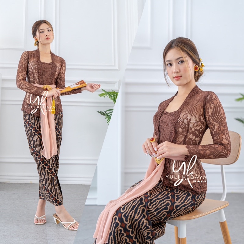 Kebaya Semi italy special Coklat Nuttela | Kebaya Modern