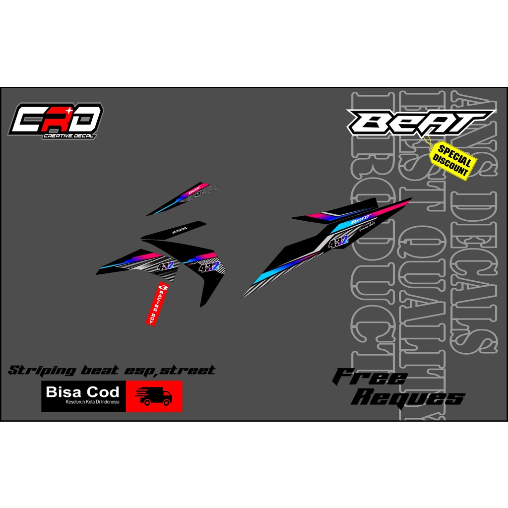 striping beat street/beat esp/beat street road race terbaru dan keren -bisa rubah nama nomor dan war