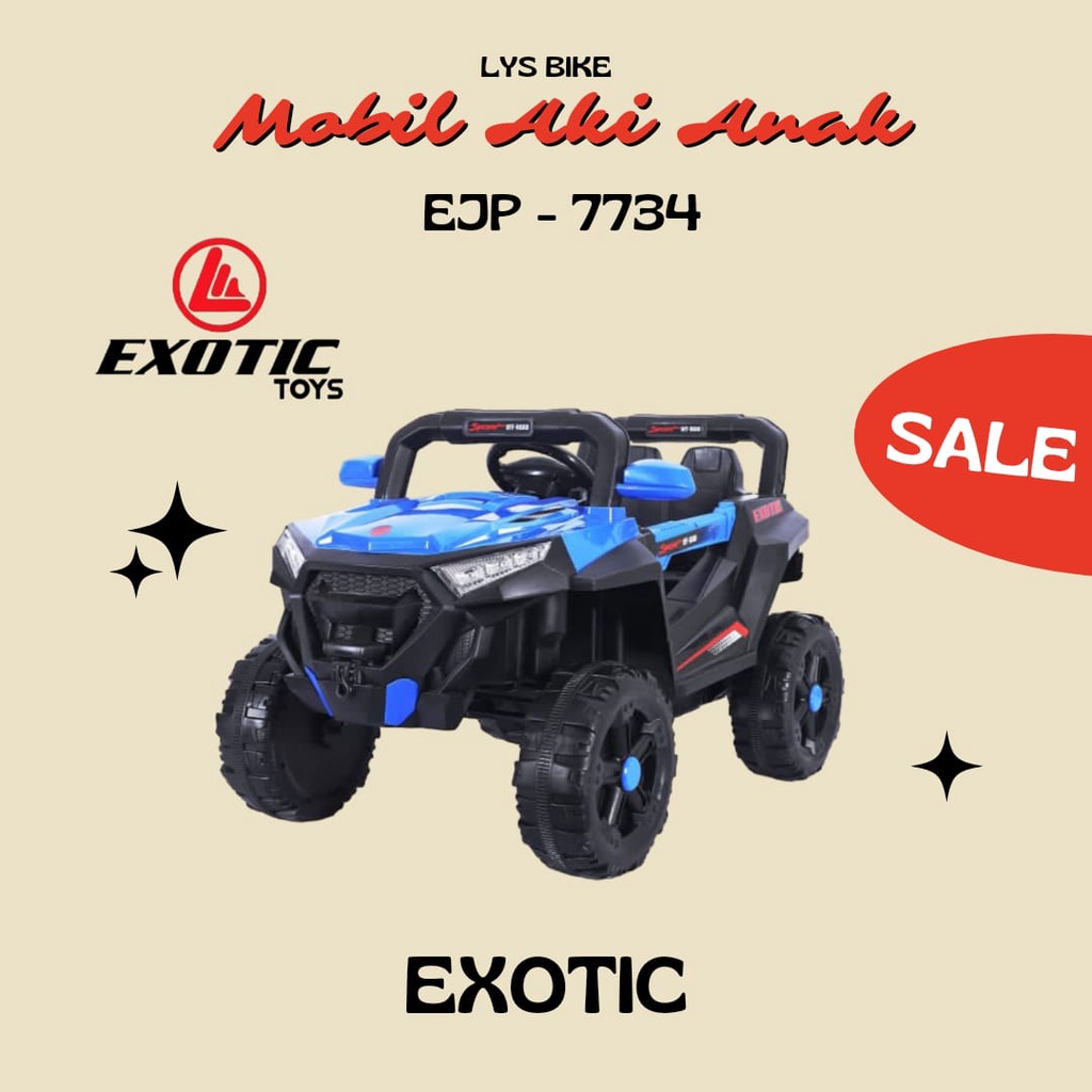 Mobil Aki Anak JEEP EJP 7734 / Mainan Mobil Mobilan Remot Anak Charge Cas EXOTIC / Mainan Anak Remot