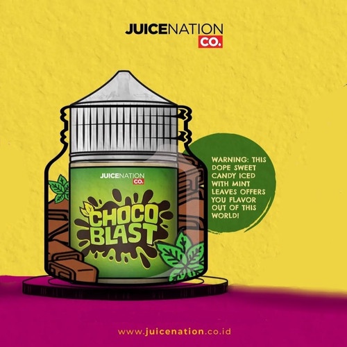 LIQUID JUICENATION CHOCO BLAST 60ML SWEET CHOCOLATE CANDY MINT