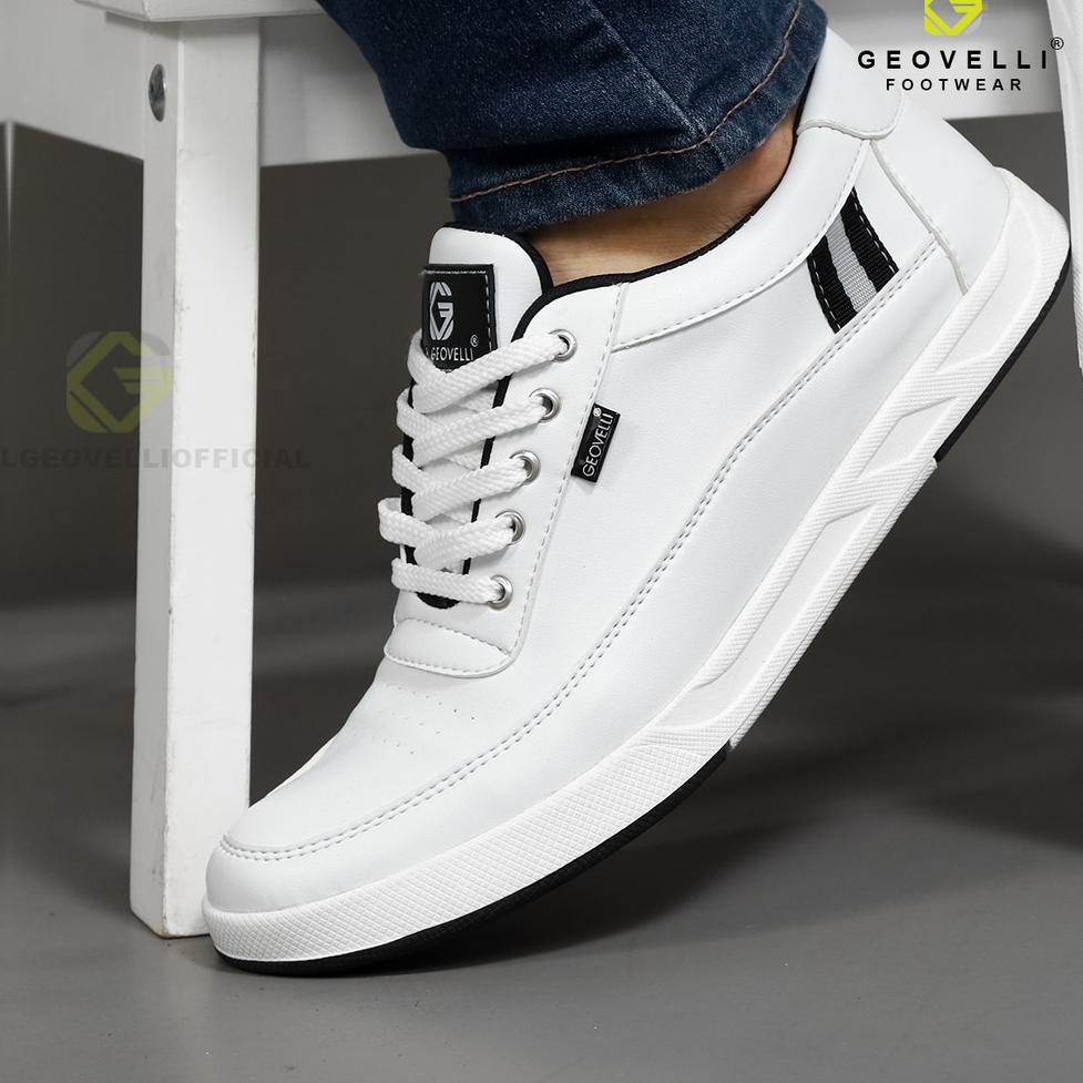 GEOVELLI Shoes | Sepatu Pria Putih Sepatu Sneakers Laki-laki Kekinian Sepatu Casual Sepatu Cowok REK