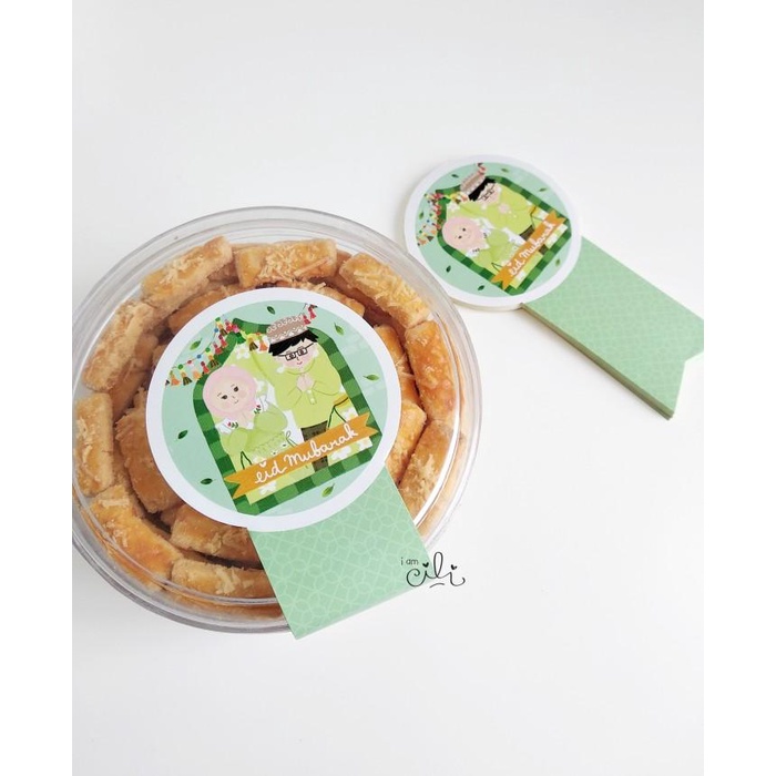

(Sif075) Stiker Lebaran Lucu Untuk Toples 500Gr (Uk 8X15Cm) 003