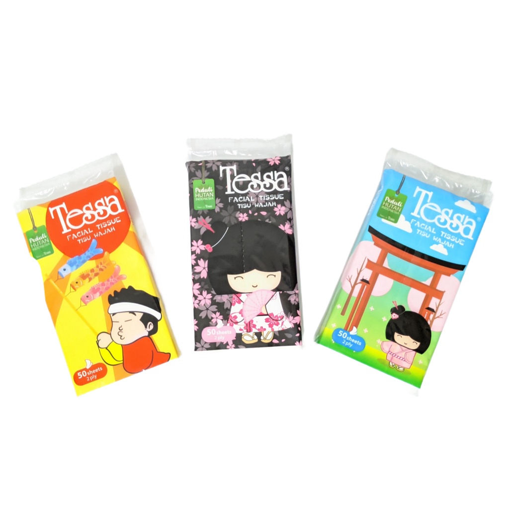 Tisu Tissue TESSA FACIAL 50 lembar TRAVELPACK TISU WAJAH 50 SHEET 2 PLY