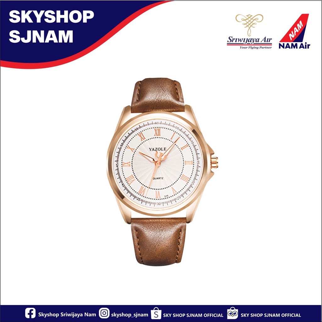 Yazole Mens Watch White 336 (Jam Tangan)