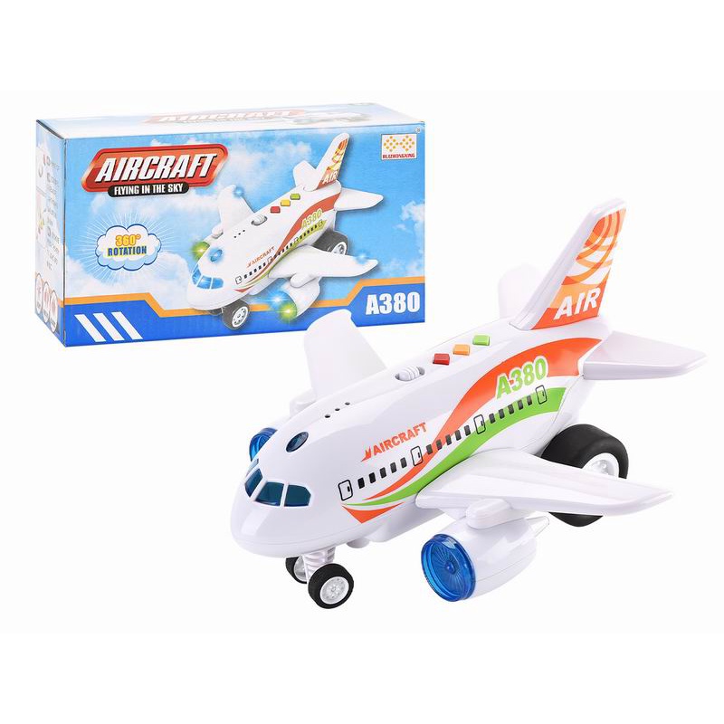 MAINAN ANAK PESAWAT TERBANG 3D LIGHT AIRCRAFT MUSIK LAMPU PLANE BUMP n GO KADO TERBAIK