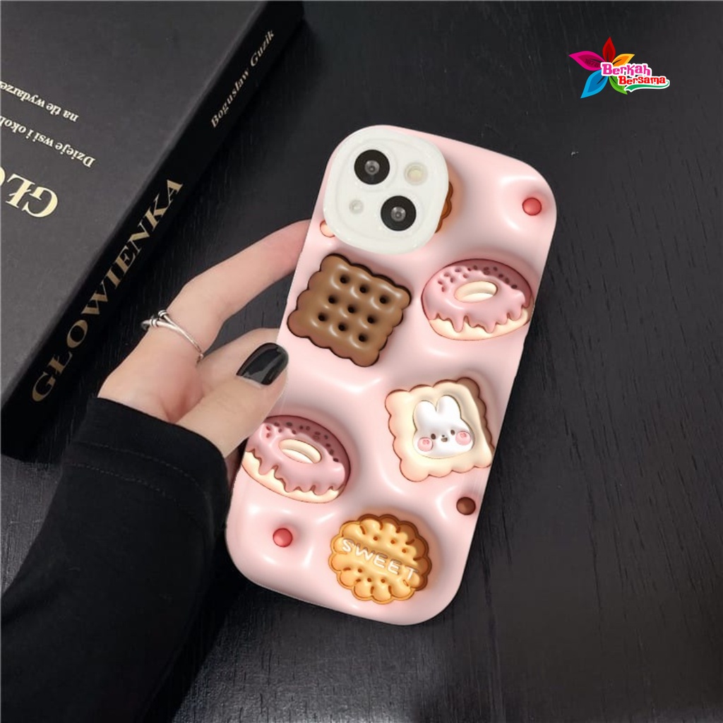 SS146 SOFTCASE MOTIF COOKIES AKSEN 3D FOR XIAOMI REDMI 12C 11A 4A 5A 6A  8 8A PRO 9 POCO M2 9A  9I 9C 10 10A 9T  10 10C  POCO C40 12T PRO MIA1 BB7795