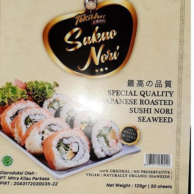 

► TOKINORI SAKAO NORI 50 lembar untuk Kimbap sushi (125 gram) ♨