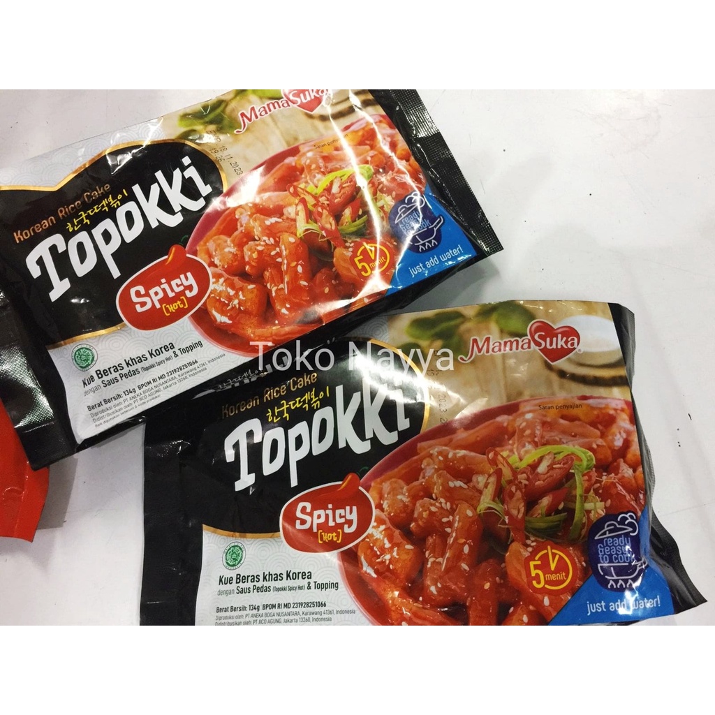 Mamasuka Topokki Spicy dan Original - Kue Beras Khas Korea