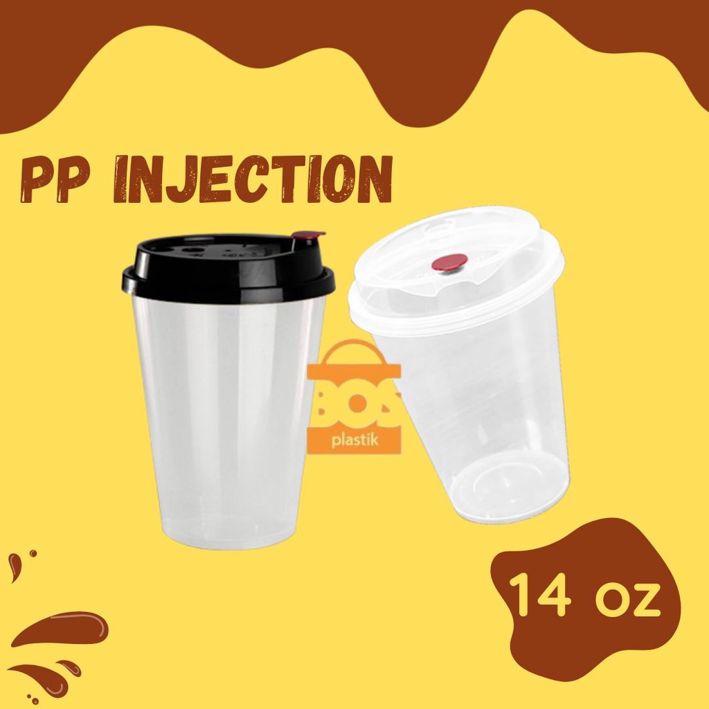 CUP PP INJECTION 14 Oz 400ml PER 25 PCS