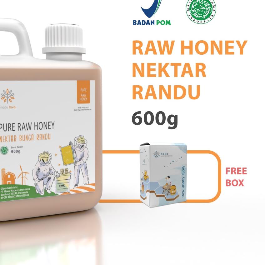 

☪ Asli Murni 600gr Tava Grade A Nektar Randu 100% Alami Pure Natural Raw Honey ۩