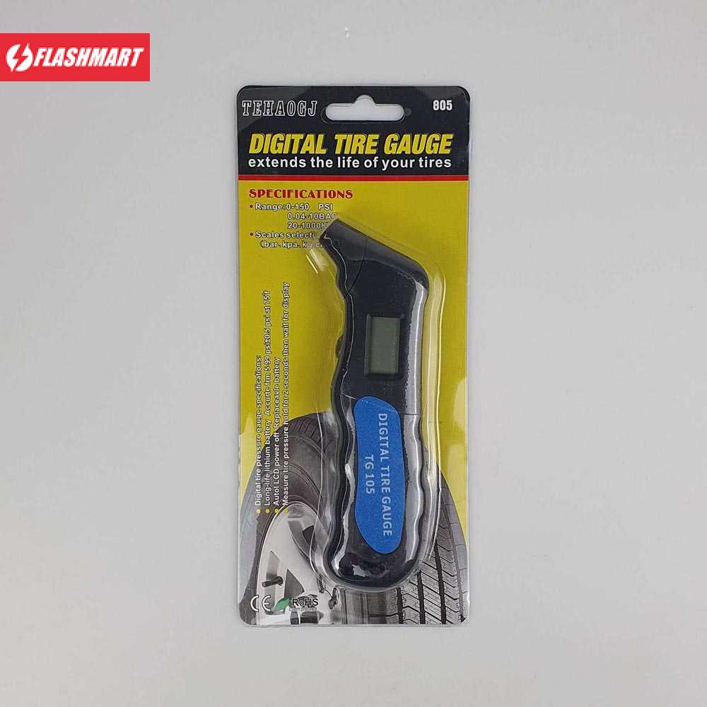 Flashmart Pengukur Tekanan Angin Ban Mobil Digital Tire Pressure Gauge - TG105