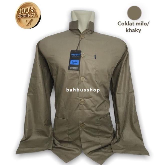 TERMURAH Baju Koko merk Ammu Collection Haibah Original - warna Coklat /BAJU KOKO PRIA/BAJU KOKO DEW
